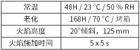 UL 94 5V 測(cè)試條件